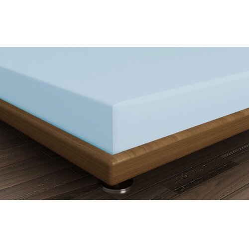 Mijolnir Svijetlo plava pamučna plahta s gumom 140x200 cm &amp;ndash; Slike