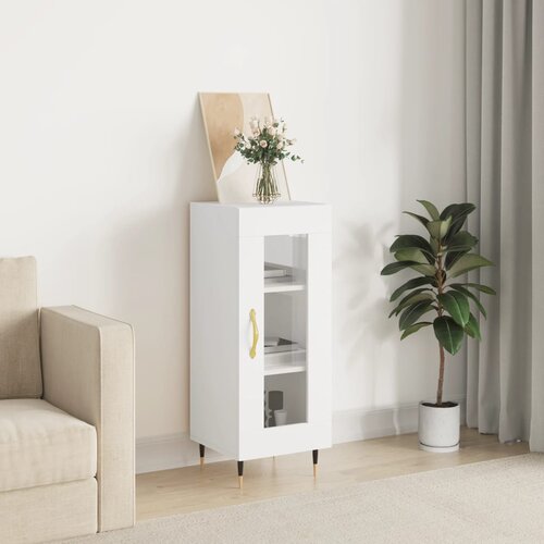 VidaXL Komoda bijela 34 5 x 34 x 90 cm od konstruiranog drva Slike