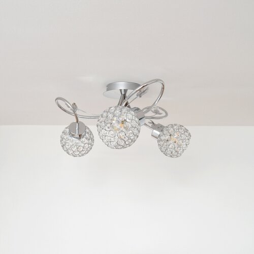  plafonski luster sophia 3xE27/15W/230V sjajni hrom/providno staklo Slike