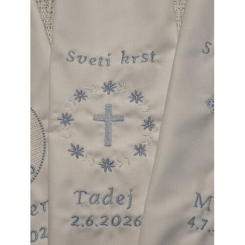  KRSTNI PRTIČEK s križcem v belo modri kombinaciji KRSPRT 07 Slike