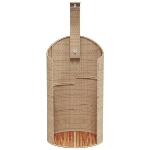 VidaXL vanjski tu&amp;scaron; sivi 100x100x241 5 cm poliratana i bagremovog drva Slike