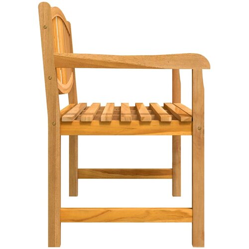  3-dijelni vrtni blagovaonski set od masivne tikovine Smeđa Dužina stola 140 cm Slike