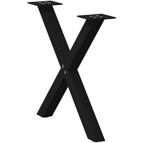 VidaXL Noge za stolić u obliku slova X 2 kom crne 38x(42-43) cm čelik Slike