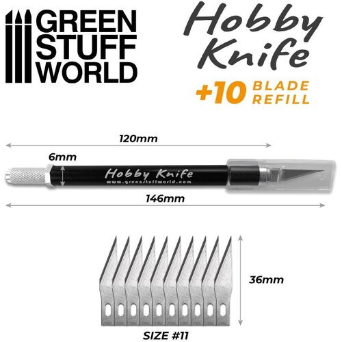 Green Stuff World Craft Knife with Spare Blades Set | Skalpel nož za modelarstvo sa rezervnim sečivima Slike
