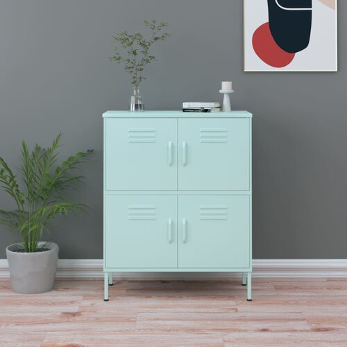 vidaXL Omara za shranjevanje mint zelena 80x35x101,5 cm jeklo Cene