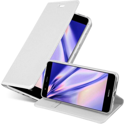 Cadorabo Ohi&scaron;je, združljivo z Huawei P10 LITE v klasično srebrno - Za&scaron;čitni ovitek z magnetnim zapiranjem, stoječo funkcijo in režo za kartice, (20562222) Cene