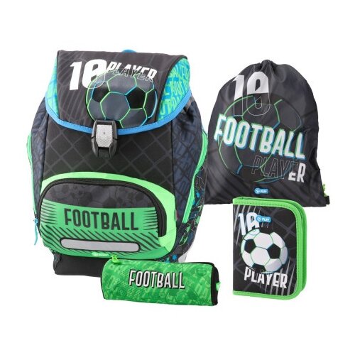  Logic set, ranac anatomski, 4 u 1, Neon Football ( 161038 ) Cene