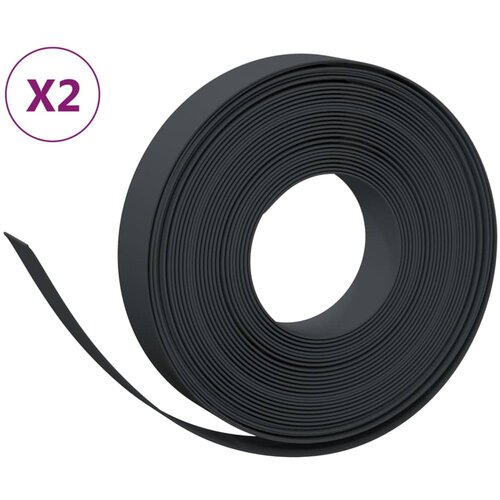 VidaXL Vrtna obroba 2 kosa črna 10 m 10 cm polietilen, (20758136) Slike
