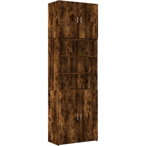 Maison Chic Visoka omara - Komoda - Predalnik dimljen hrast 80x42,5x249 cm inženirski les, (21721696) Cene
