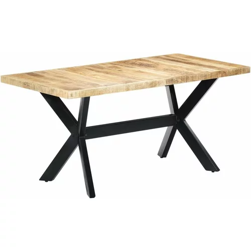  Blagovaonski stol od grubog masivnog drva manga 160x80x75 cm