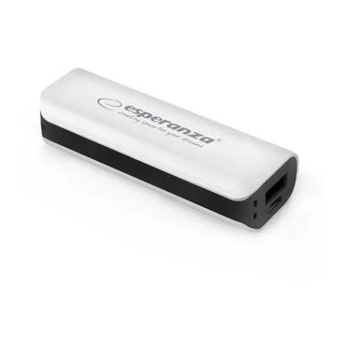 Powerbank ESPERANZA JOULE, 2200mAh, WHITE/BLACK, EMP103WK