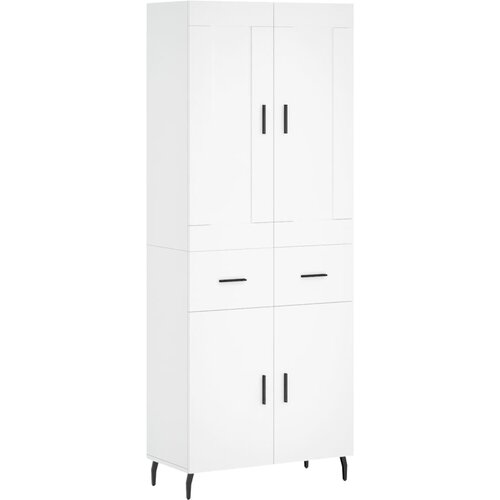 vidaXL Visoka omara bela 69,5x34x180 cm inženirski les, (20818950) Cene