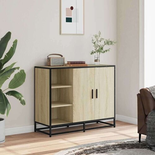 VidaXL Komoda sonoma hrast 92x35x76 cm izrađeno drvo Slike