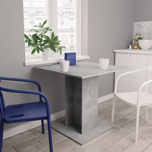 vidaXL Blagovaonski stol siva boja betona 80 x 80 x 75 cm od iverice Cijene