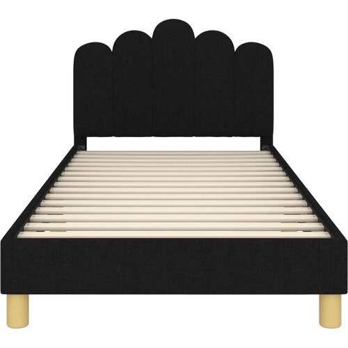  Okvir kreveta za malu djecu s naslonom Crna 80 x 200 cm tkanina Slike