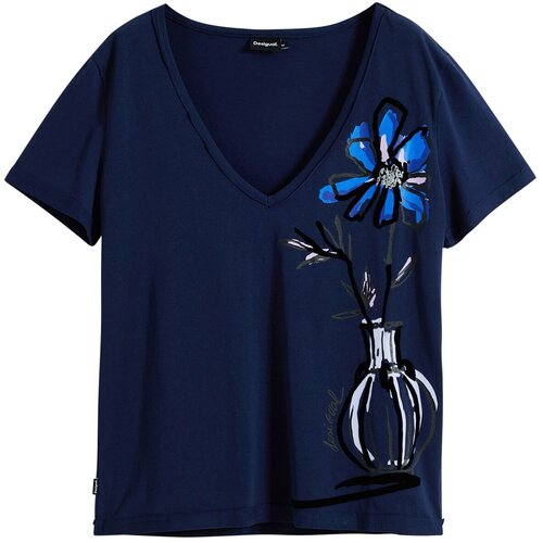 Desigual Majica mornarsko plava / crna / bijela Slike
