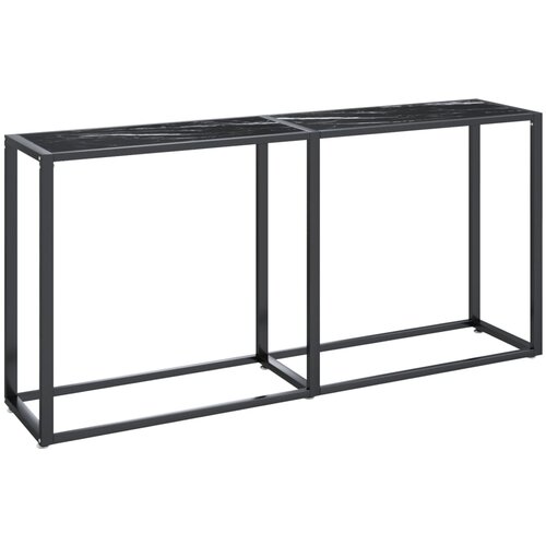 Maison Chic konzolna miza - miza ob steni črn marmor 160x35x75,5 cm kaljeno steklo, (21786561) Cene