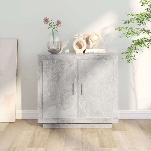 VidaXL komoda siva boja betona 80x40x75 cm od konstruiranog drvo Slike