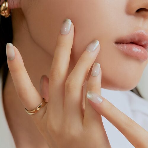 OHORA Semi Cured Gel Nail Strips N Gold Fog nalepke za nohte odtenek ND-440 1 kos Slike
