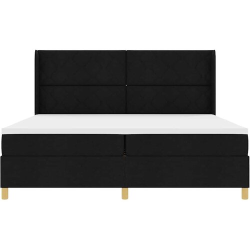 Box spring krevet s madracem Crna 200 x 200 cm tkanina Slike