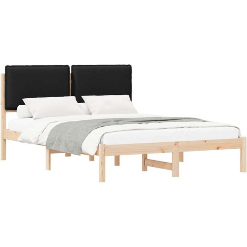  Krevetni okvir s tapiciranim uzglavljem Crna 150 x 200 cm Slike