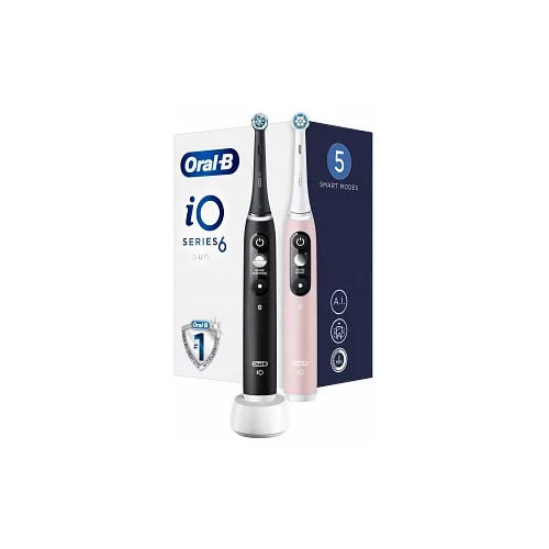 Oral-b iO6 DUO pametni uređaj za čišćenje za zube Black & Pink Sand