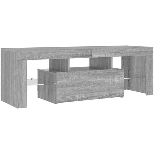  TV ormarić s LED svjetlima boja hrasta sonome 120 x 35 x 40 cm Siva Slike