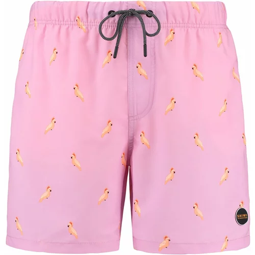 Shiwi Kratke kopalne hlače 'Cockatoo' marelica / svetlo oranžna / svetlo roza / črna / bela