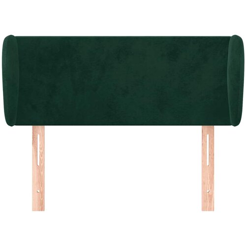  Uzglavlje s u&amp;scaron;ima tamnozeleno 93x23x78/88 cm bar&amp;scaron;unasto Slike