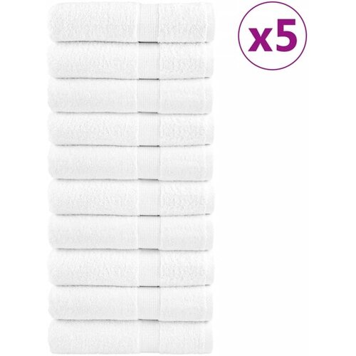 VidaXL Ručnici za ruke SOLUND 50 kom bijeli 50 x 100 cm 600 gsm Slike