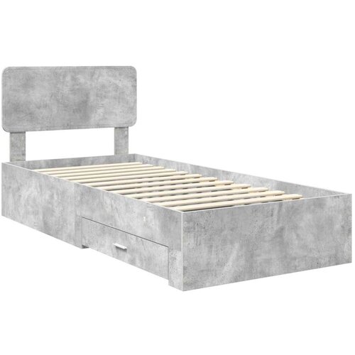  Okvir za krevet s uzglavljem Betonski sivi 75 x 190 cm Slike
