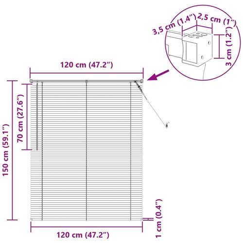 Venecijanska roleta Podesiva Crna 150 x 120 cm PVC - Crna 120 x 150 cm Slike