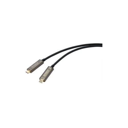SpeaKa Professional USB-C&reg; priključni kabel USB-C&reg; vtič\, USB-C&reg; vtič 15.00 m črna SP-9505616 TPE pla&scaron;č USB-C&reg;-Display kabel, (20416929) Cene