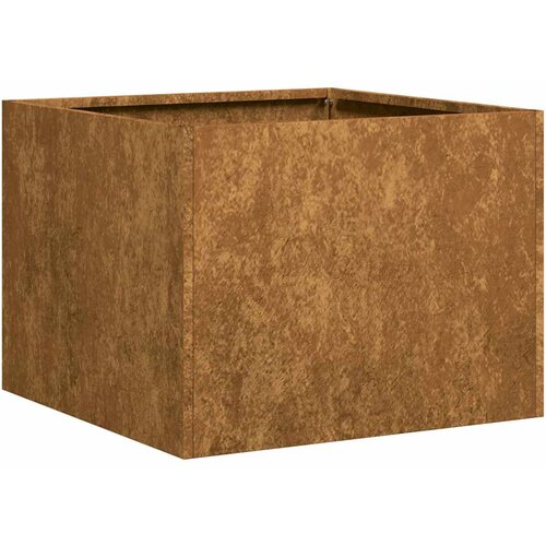 Maison Chic Cvetlični Lonec - Cvetlično korito Rusty 40x40x30 cm Vremensko odporno jeklo, (21788588) Cene