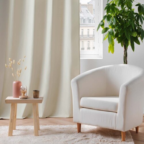 Douceur d int&amp;eacute;rieur Bež zavjesa sa zvučnom izolacijom od mikrovlakana 135x260 cm Micropolar &amp;ndash; Slike