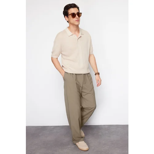 Trendyol Khaki Wide Leg Fabric Trousers