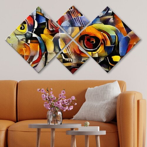 Wallity slika 4MDF589579217, 60x115 cm, 4 dijela Cene