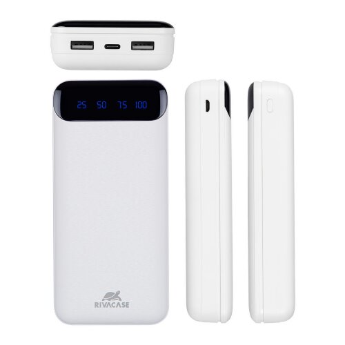 Rivacase zunanja baterija powerbank 20.000 mAh VA2280 z LCD-jem bel Slike