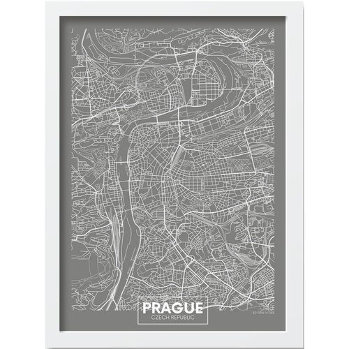Wallity Plakat z okvirjem 40x55 cm Prague &amp;ndash; Wallity Slike