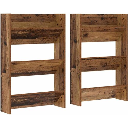  Ormar za cipele s policom 2 pcs Staro drvo 60 x 18 x 90 cm Slike