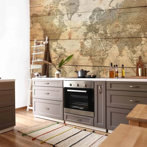  Foto tapeta - Map on Boards 150x105 Vodootporna Slike