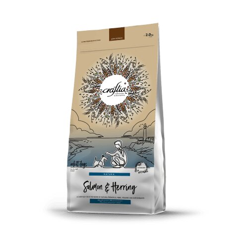 Craftia Natura Hrana za pse patuljastih i malih rasa, losos i haringe 2 kg Slike