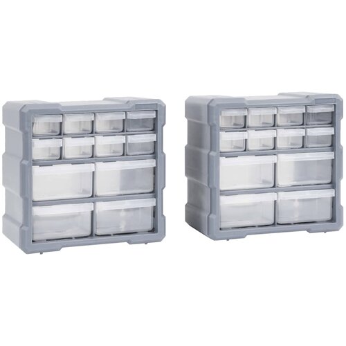 vidaXL Organizatorji z 12 predali 2 kosa 26,5x16x26 cm Cene