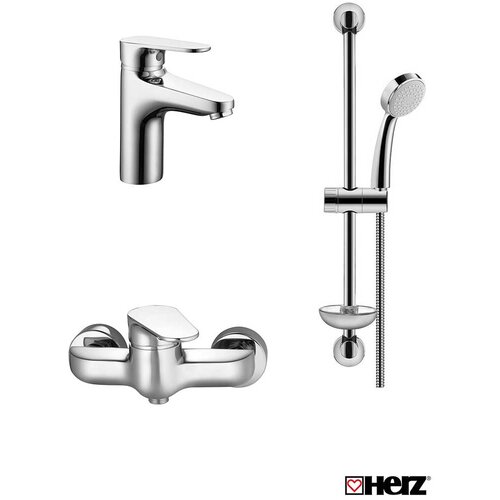 Herz Infinity set 3 u 1 00060 -Slavina za lavabo, za tu&scaron; kadu, klizna &scaron;ipka, ručica i crevo Cene
