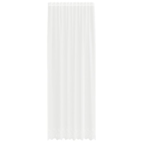  Čipkasta zavjesa sa zavjesama Cvjetni Bijela 150 x 260 cm Poliester Slike