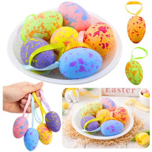 Easter Decorations Eggs With Loop Pendant Colorful 6pcs Cijene