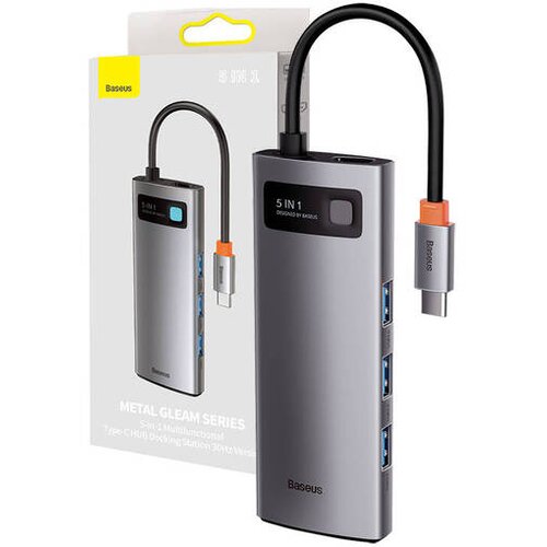 Baseus Adapter 5v1 Hub USB-C na 3x USB 3.0 + HDMI + USB-C PD Cene