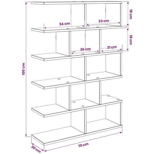  Polica na zidu Dimljeni hrast 70 x 20 x 100 cm Slike