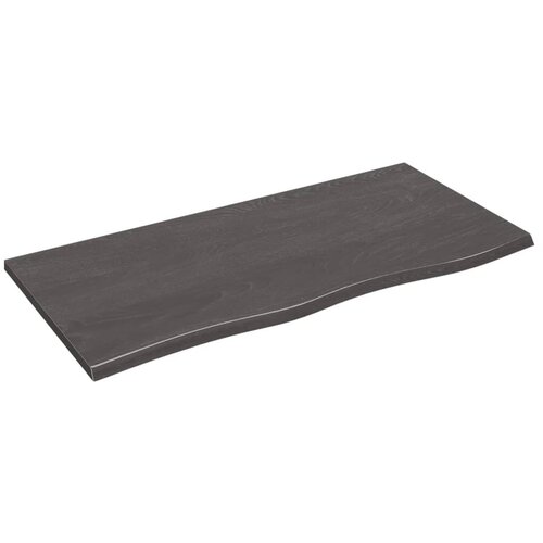 vidaXL Zidna polica tamnosiva 100 x 50 x 2 cm od obrađene hrastovine Cijene