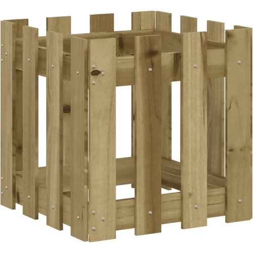  Vrtna sadilica s izgledom ograde 40x40x40 cm od borovine Slike